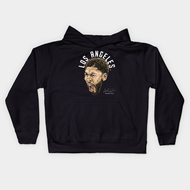 Anthony Davis Los Angels L Portrait City Arc Kids Hoodie by MASTER_SHAOLIN